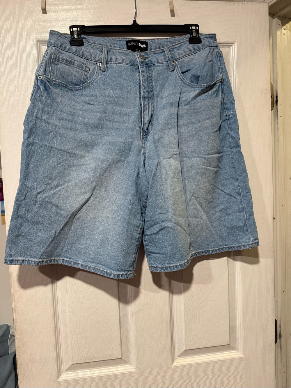 Fashion Nova Light Blue Denim Shorts
